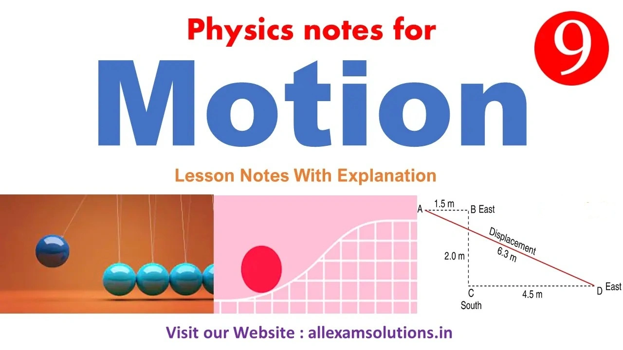 Motion Class 9 Notes Science Chapter 8